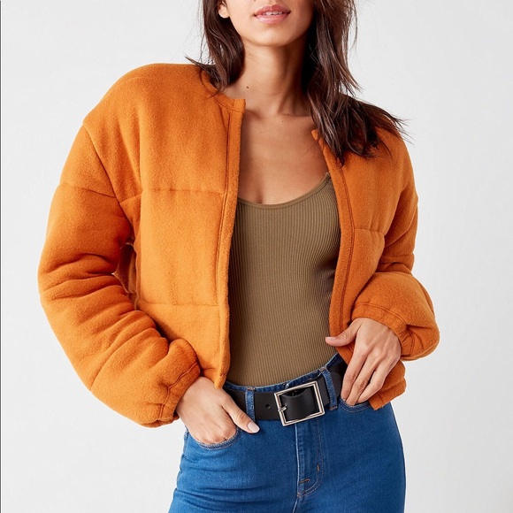 Urban Outfitters Jackets \u0026 Coats | Out from Under Allie Quilted Puffer Cropped Uo | Color: Gold/Yellow | Size: S | Laneyduner's Closet